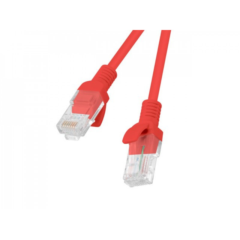 Lanberg PCU6-10CC-0025-R savienojuma kabelis RJ45 Cat.6 U/UTP, 0,25 m, sarkans