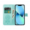 OEM atvērams maciņš Mezzo Book Samsung S20 FE / S20 FE 5G, sapņu ķērāja raksts, zaļš