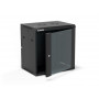 Alantec SW-12U-600-450-01-CA piekarams 19 collu skapis, 12U, 600x450, stikla durvis, melns