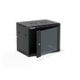 Alantec SW-9U-600-450-01-CF pie sienas stiprināms servera skapis 19 collu 9U, 600x450, melns, montējams pašrocīgi (Flat Pack)