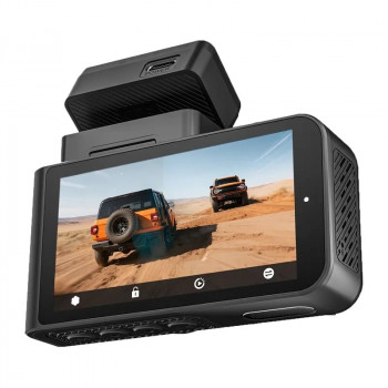 WOLFBOX X3 videoreģistrators, 2,5K priekšējā + 1080p aizmugurējā kamera, Wi-Fi, 64 GB