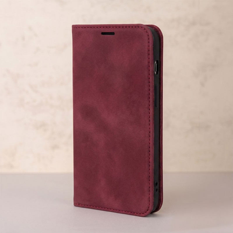 TFO Smart Suede vāciņš iPhone 17 Pro 6,3 / iPhone 18 Pro 6,3, bordo