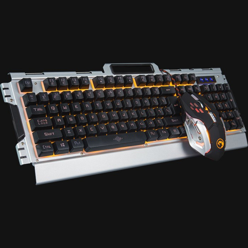 Marvo CM303 CZ tastatūras, austiņu un peles komplekts, sudraba