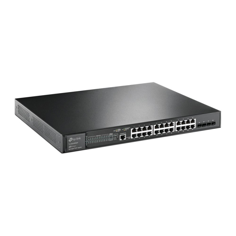 TP-Link JetStream TL-SG3428XMP pārvaldāms L2+ Gigabit Ethernet PoE tīkla slēdzis, 1U, melns