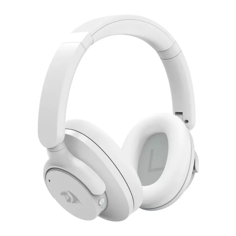 Redragon H610 VIBECORE RD-H610G bezvadu austiņas pār ausīm, ANC, Bluetooth, baltas