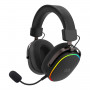 Redragon FURY WRS H831 bezvadu spēļu austiņas ar mikrofonu pār ausīm, melnas