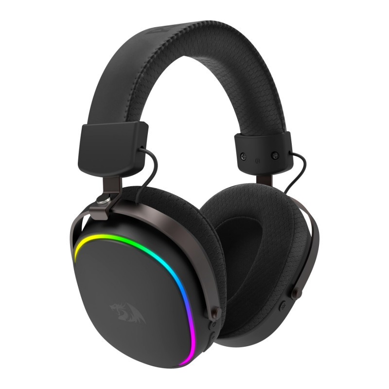 Redragon FURY WRS H831 bezvadu spēļu austiņas ar mikrofonu pār ausīm, melnas