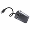 SHARGE Flow 3 ārējais akumulators, 10 000 mAh, 45 W PD, USB-C kabelis, melns