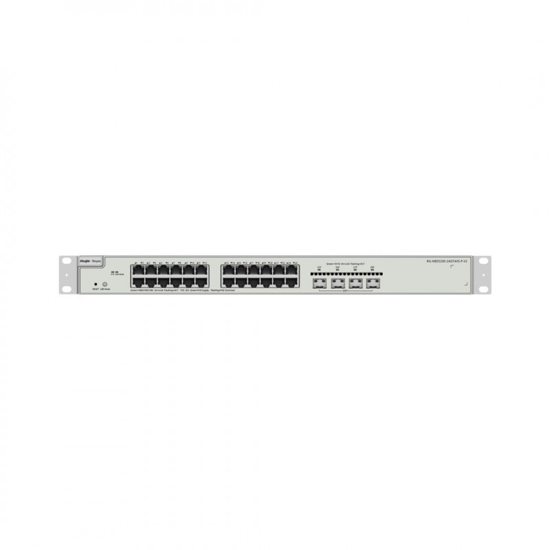 Reyee RG-NBS5200-24GT4XS-P-V2 pārvaldāms PoE slēdzis, 24 porti + 4x SFP+