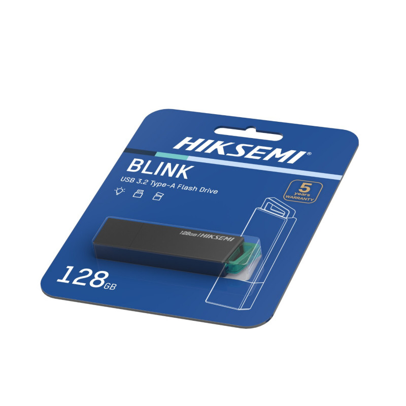 Hiksemi Blink HS-USB-E302 128 GB USB 3.2 zibatmiņa, melna