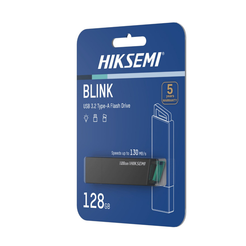 Hiksemi Blink HS-USB-E302 128 GB USB 3.2 zibatmiņa, melna