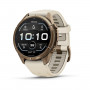 Garmin Fenix 9 Pro 010-04335-26 viedpulkstenis, 43 mm, rudens zelta krāsas titāns, krēmkrāsas/franču pelēka silikona siksniņa