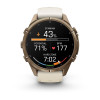 Garmin Fenix 9 Pro 010-04335-26 viedpulkstenis, 43 mm, rudens zelta krāsas titāns, krēmkrāsas/franču pelēka silikona siksniņa