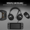 Corsair HS55 Surround CA-9011260-AP vadu spēļu austiņas ar mikrofonu, Dolby Audio 7.1, oglekļa melnas
