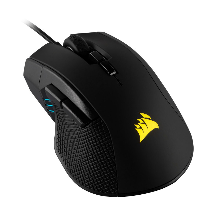 Corsair IRONCLAW RGB CH-9307011-AP spēļu pele, 18000 DPI, melna