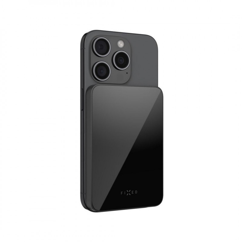 Fixed MagZen 10 Crystal ārējais akumulators, Qi2, 10000 mAh, melns