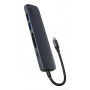 Epico 6in1 Alu Hub 8K USB-C centrmezgls, debeszils