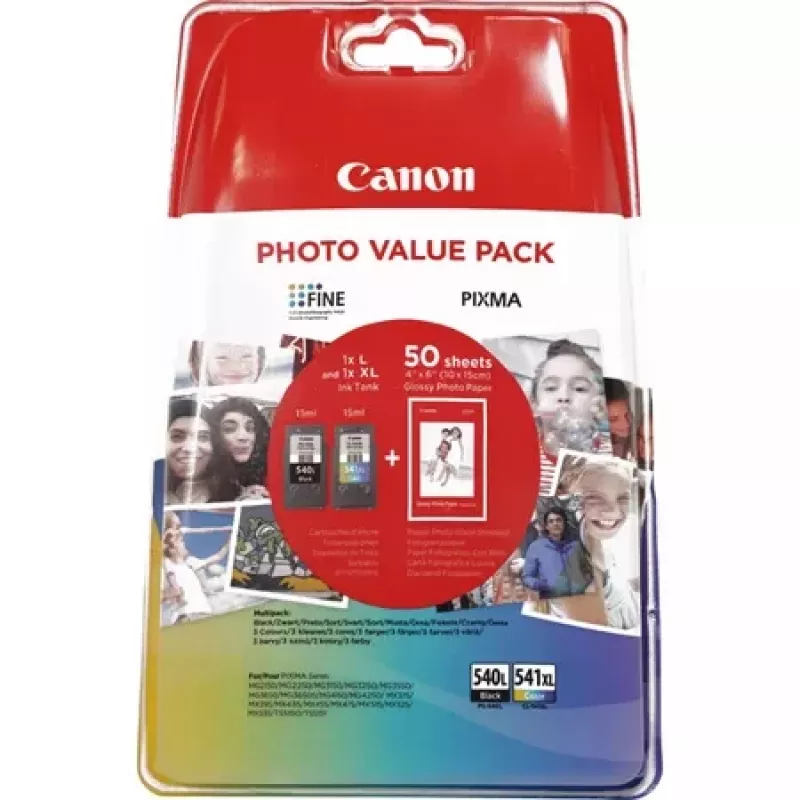 Canon PG-540L/CL-541XL Photo Value Pack tintes kasetnes (2 gab.), melna + krāsaina, 5224B007