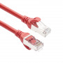 ACT FC2552 īpaši elastīgs CAT6A S/FTP savienojuma kabelis, 0,25 m, TPE, RJ45, ar aizsardzību pret aizķeršanos, sarkans
