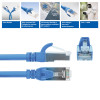 ACT FC2602 īpaši elastīgs CAT6A S/FTP savienojuma kabelis, 2 m, TPE, RJ45, ar aizsardzību pret aizķeršanos, zils