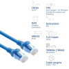 ACT FC1605 īpaši elastīgs CAT6A U/UTP savienojuma kabelis ar RJ45 savienotājiem, 5 m, TPE, ar aizķeršanās aizsardzību, zils