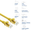 ACT FC1810 U/UTP CAT6A TPE īpaši elastīgs komutācijas kabelis ar RJ45 savienotājiem, 10 m, dzeltens