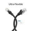ACT FC1902 CAT6A U/UTP īpaši elastīgs savienojuma kabelis, 2 m, TPE, RJ45 bez aizķeršanās, melns