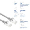 ACT FC2001 CAT6A S/FTP īpaši elastīgs savienojuma kabelis, 1 m, TPE, RJ45 bez aizķeršanās, pelēks