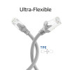 ACT FC2001 CAT6A S/FTP īpaši elastīgs savienojuma kabelis, 1 m, TPE, RJ45 bez aizķeršanās, pelēks