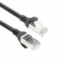 ACT FC2901 S/FTP CAT6A īpaši elastīgs komutācijas kabelis, TPE, ar aizsardzību pret aizķeršanos, RJ45, 1 m, melns