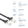 ACT FC2901 S/FTP CAT6A īpaši elastīgs komutācijas kabelis, TPE, ar aizsardzību pret aizķeršanos, RJ45, 1 m, melns