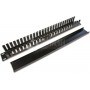 Wirewin KRP 1U BL 19" kabeļu vadīšanas panelis ar vāku, melns RAL9005
