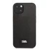 Karl Lagerfeld KLHCP13MSFMP2K cietais apvalks iPhone 13 / 14 / 15, Saffiano Plaque, melns