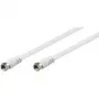 Wentronic Goobay 27031 SAT pieslēguma kabelis, 1,5 m, F spraudnis–F spraudnis, balts