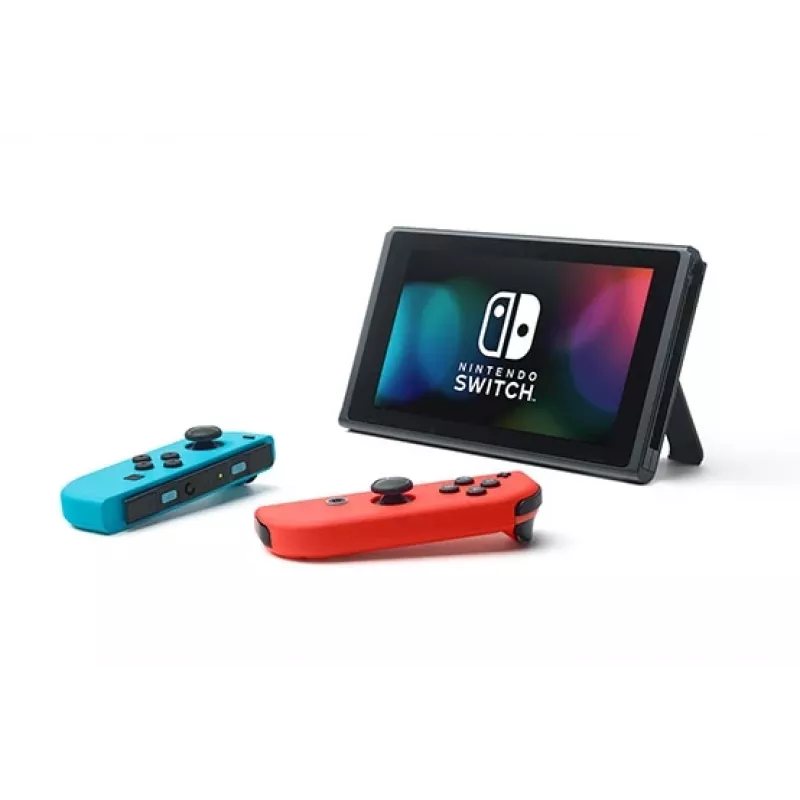 Nintendo Switch (jaunais pārskatītais modelis) portatīvā spēļu konsole, melna / zila / sarkana, 15,8 cm (6,2 collas), 32 GB, Wi-Fi