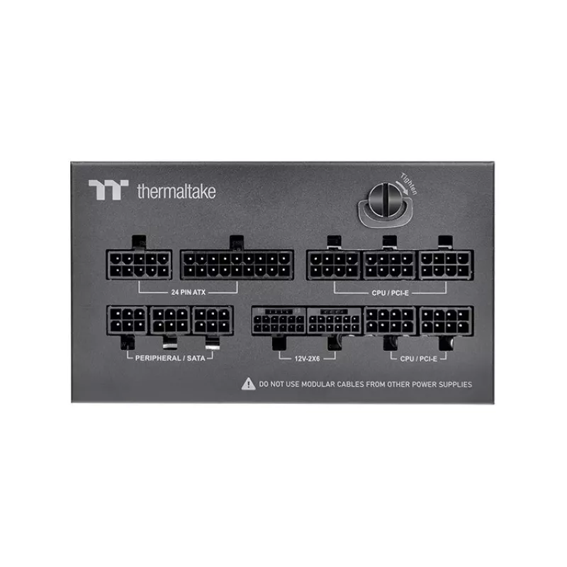 Thermaltake Dockpower FI 1200W datora barošanas bloks, 80 PLUS Gold, ATX 3.1, melns
