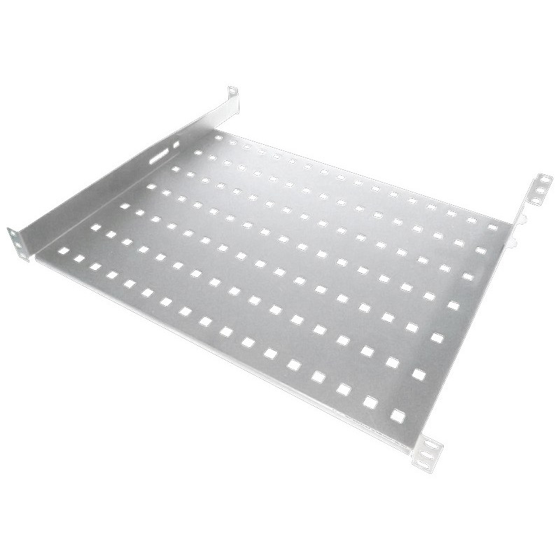 Alantec SA-P-19-1U-550-4-S fiksēts plaukts, 19″ 1U, dziļums 550 mm, pelēks
