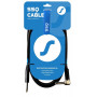 SSQ JMPJMK2 SS-1440 vads mono Jack – mono Jack (90 grādu leņķī), 2 m, melns