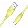 Tellur TLL155400 silikona USB–Type-C vads, 3A, 1 m, dzeltens