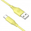 Tellur TLL155400 silikona USB–Type-C vads, 3A, 1 m, dzeltens