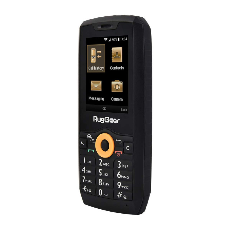 RugGear RG150 aizsargāts pogu tālrunis, Dual SIM, melns