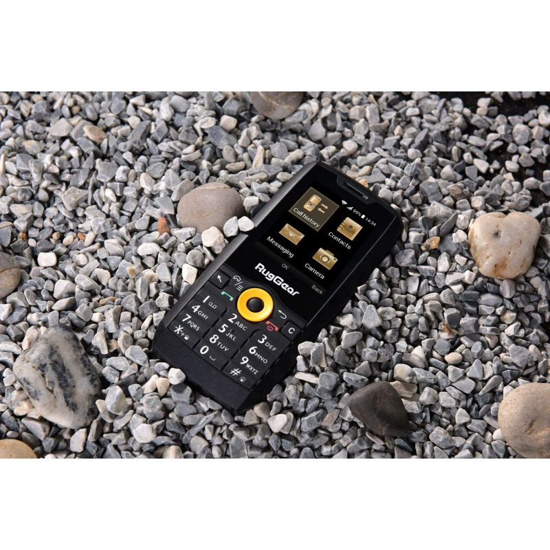 RugGear RG150 aizsargāts pogu tālrunis, Dual SIM, melns