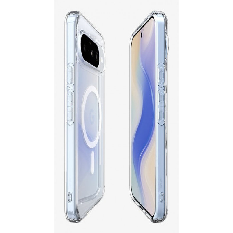 Spigen Ultra Hybrid MagSafe vāciņš Google Pixel 10 Pro / Pixel 10, caurspīdīgi balts