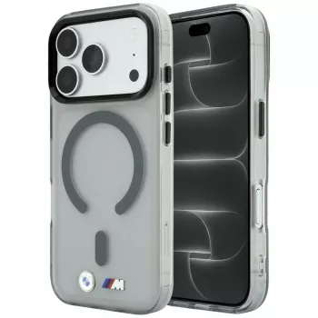 BMW M IML Frosted Metal Logo & Trims MagSafe apvalks iPhone 18 Pro / 17 Pro, antracītpelēks