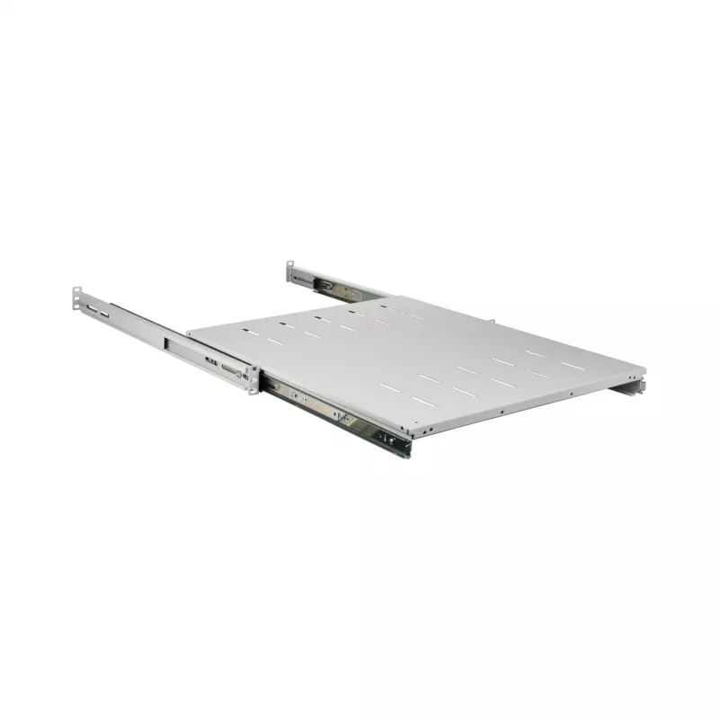 EFB Elektronik 691651NAGR.68 19″ 1U izvelkamais plaukts, uzstādīšanas dziļums 378–612 mm, 30 kg, RAL 7035
