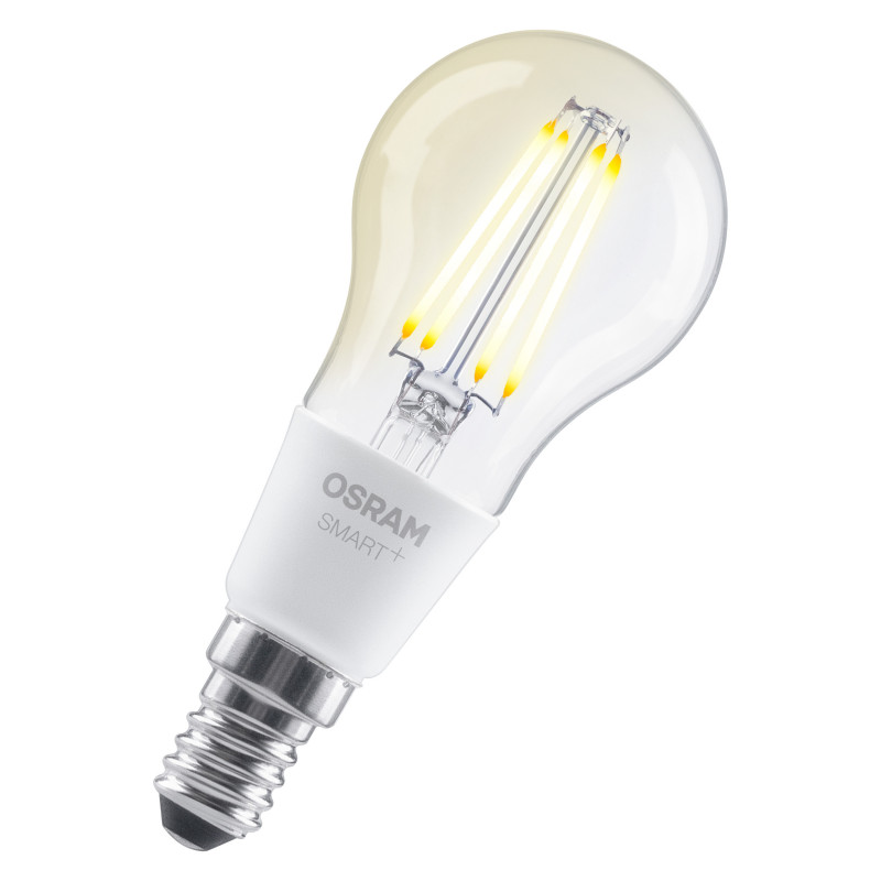 Osram SMART+ Matter Filament Classic P40 827 viedā spuldze, aptumšojama, E14, 4 W, silti balta, Wi-Fi