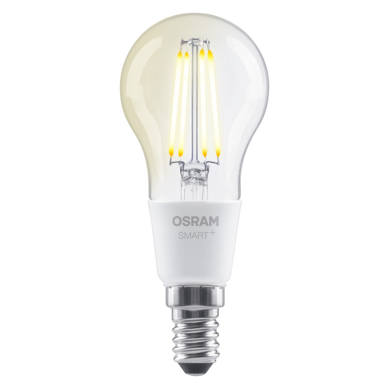 Osram SMART+ Matter Filament Classic P40 827 viedā spuldze, aptumšojama, E14, 4 W, silti balta, Wi-Fi