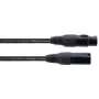 Cordial EM 5 FM XLR savienojuma kabelis, 3 kontaktu XLR ligzda – 3 kontaktu XLR spraudnis, melns
