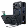 ESR Classic Hybrid Kickstand MagSafe vāciņš iPhone 17 Pro Max / 18 Pro Max, matēti melns