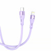 Tellur silikona Type-C – Lightning kabelis, PD 30 W, 1 m, violets